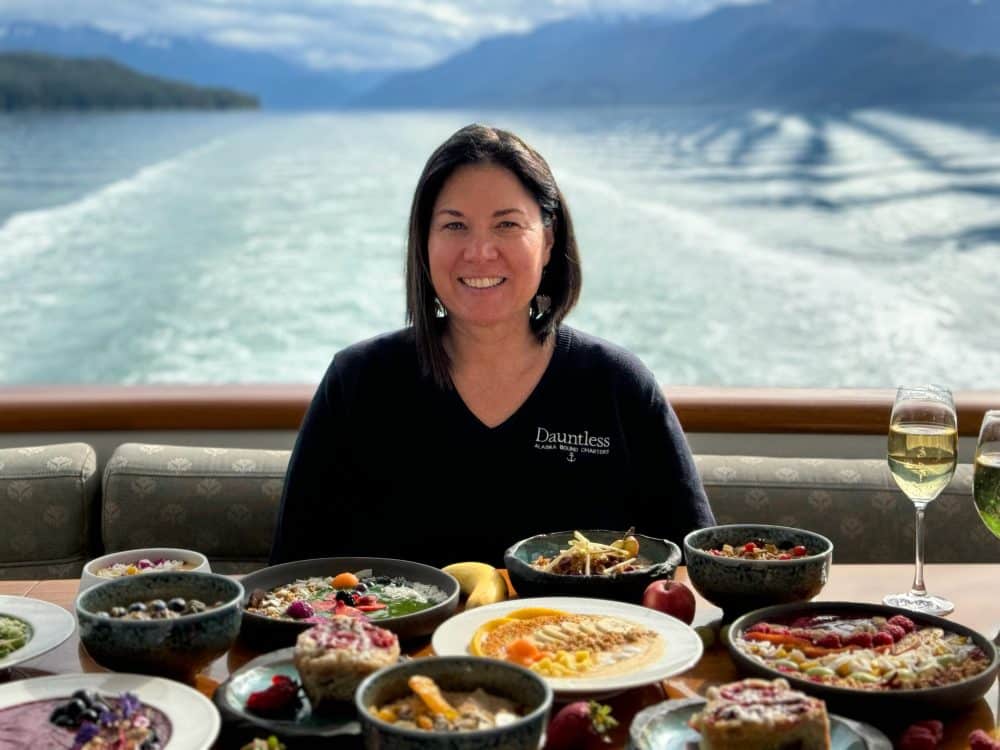 Chef Alisa on the M/Y Dauntless