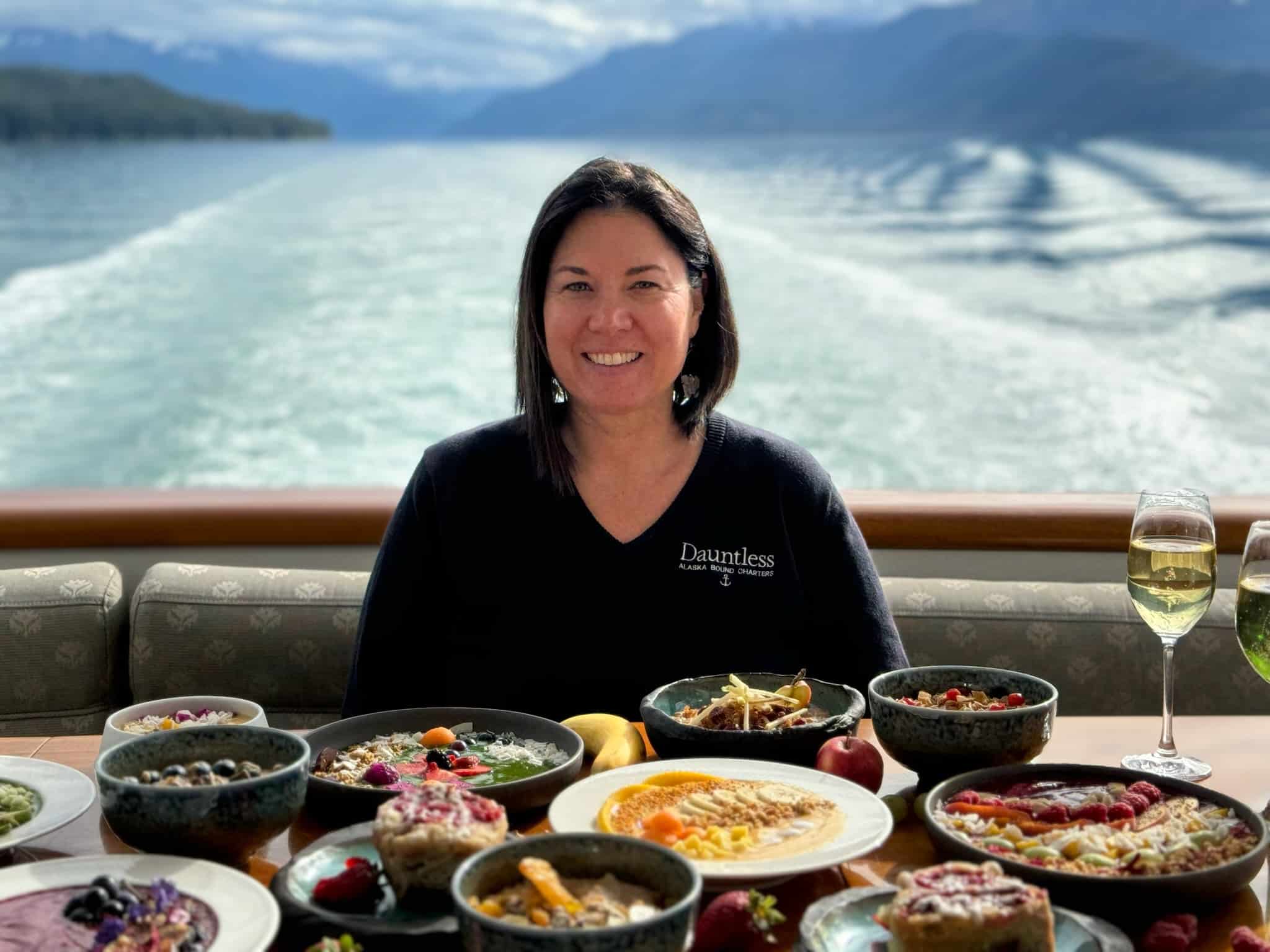 Chef Alisa on the M/Y Dauntless