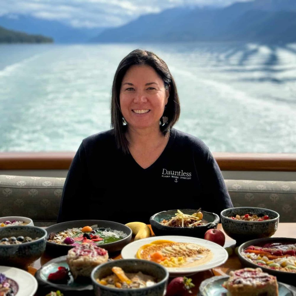 Chef Alisa on the M/Y Dauntless